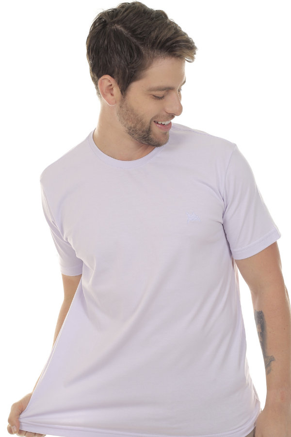 CAMISETA MASCULINA BÁSICA CINZA IDIOS