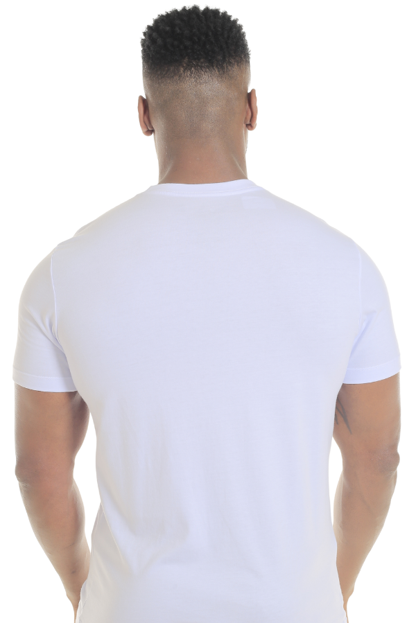 CAMISETA MASCULINA BÁSICA BRANCA IDIOS