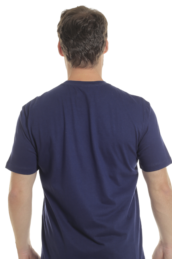 CAMISETA MASCULINA BÁSICA MARINHO IDIOS