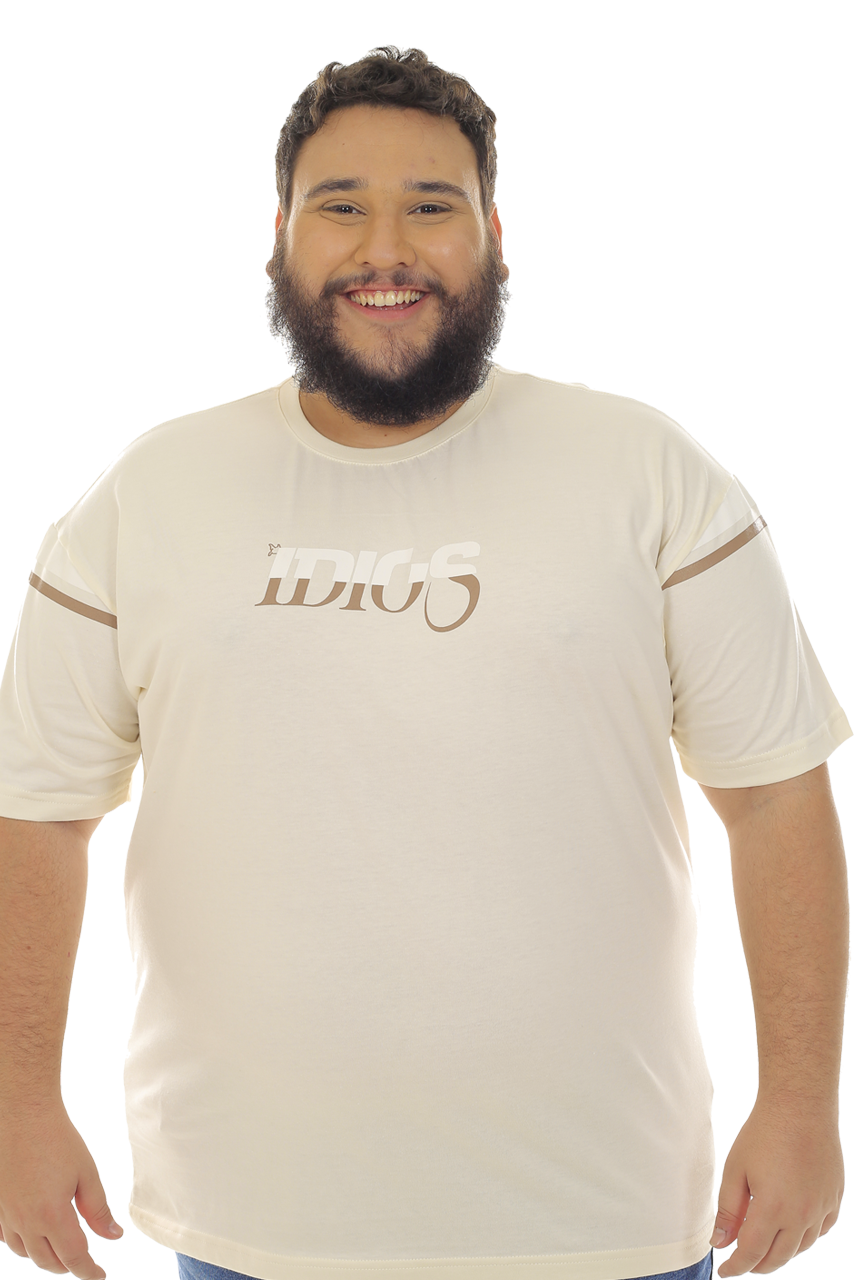 CAMISETA MASCULINA PLUS SIZE MARSIC IDIOS