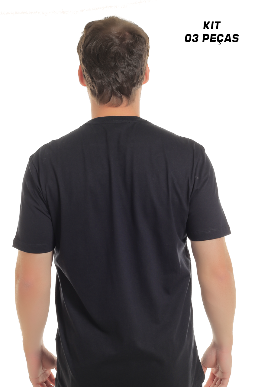 KIT CAMISETA BÁSICA PRETA