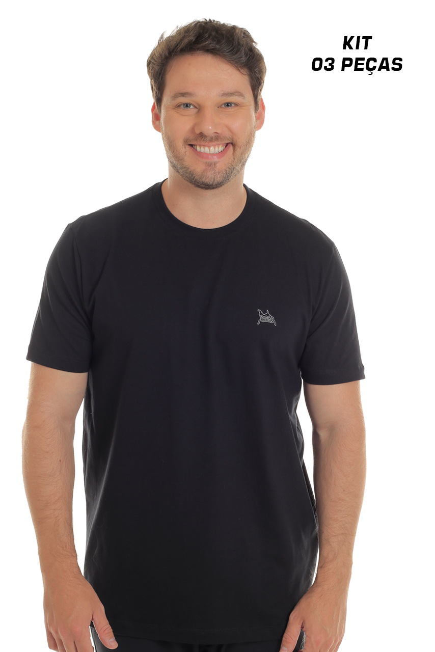 KIT CAMISETA BÁSICA PRETA