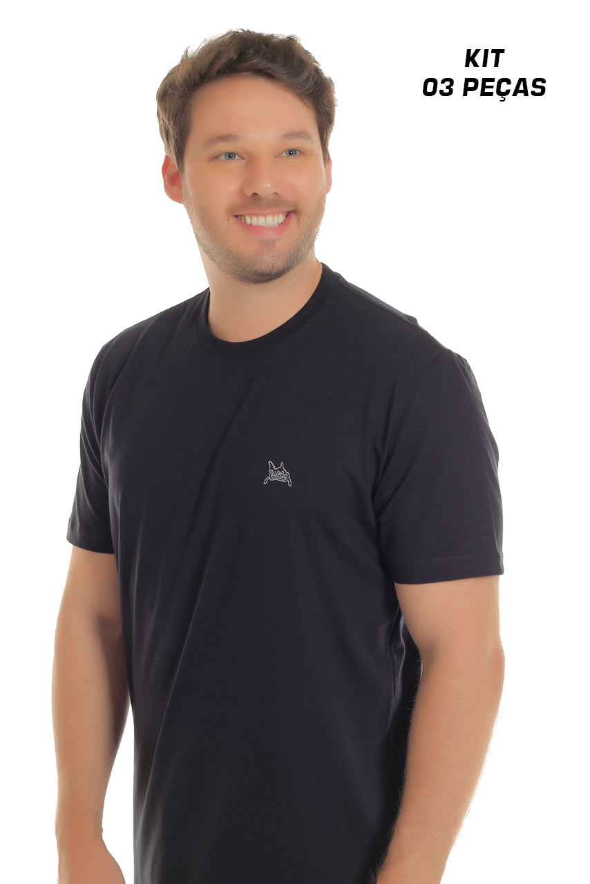 KIT CAMISETA BÁSICA PRETA