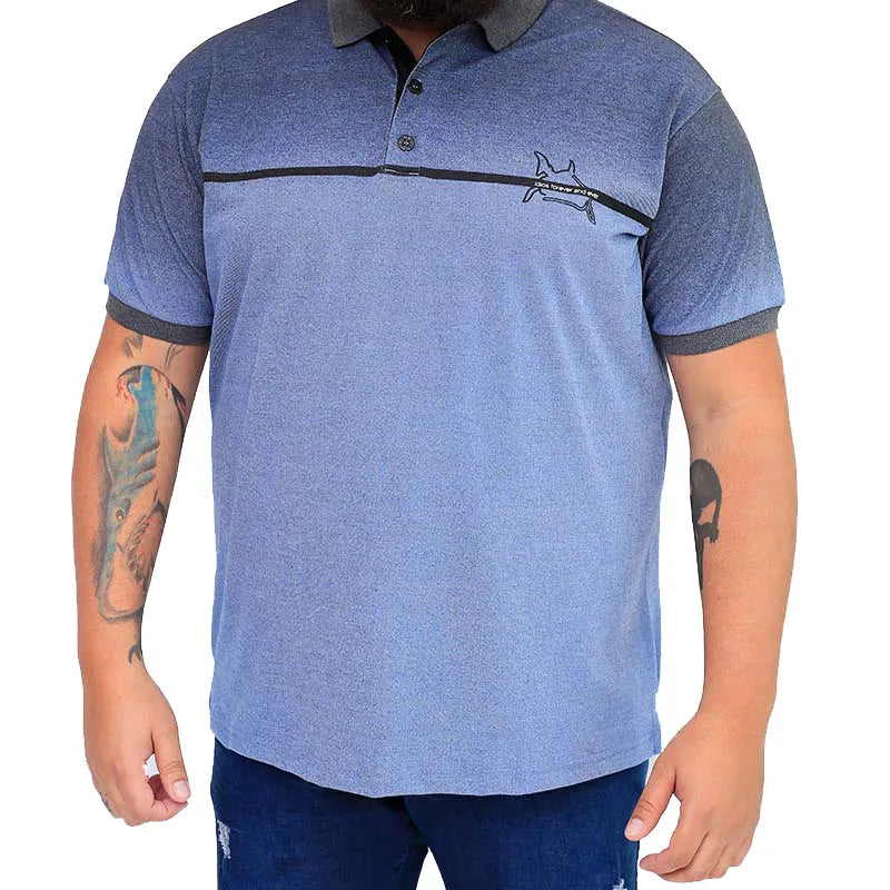 POLO MASCULINA PLUS SIZE OAKLAND IDIOS