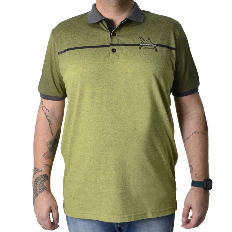 POLO MASCULINA PLUS SIZE OAKLAND IDIOS