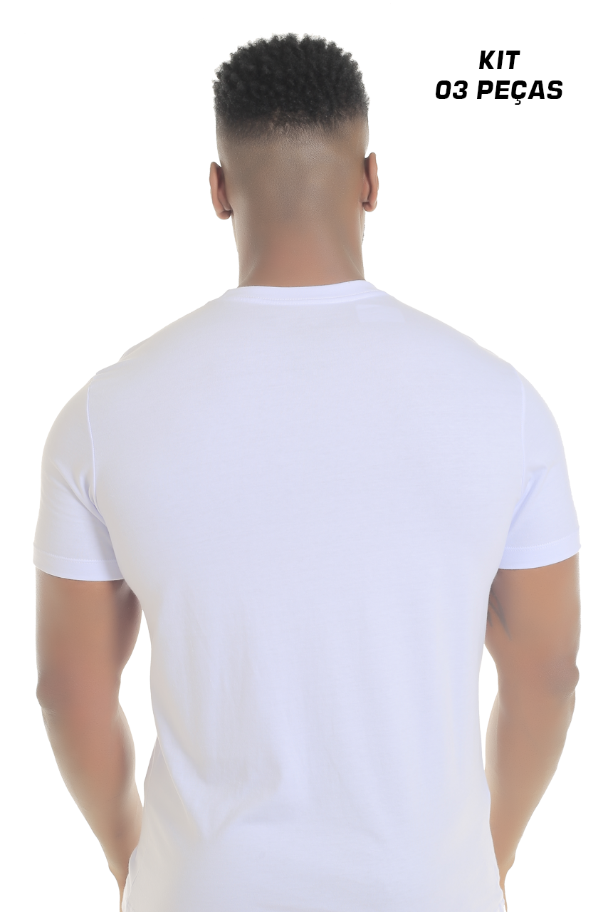 KIT CAMISETA BÁSICA BRANCA